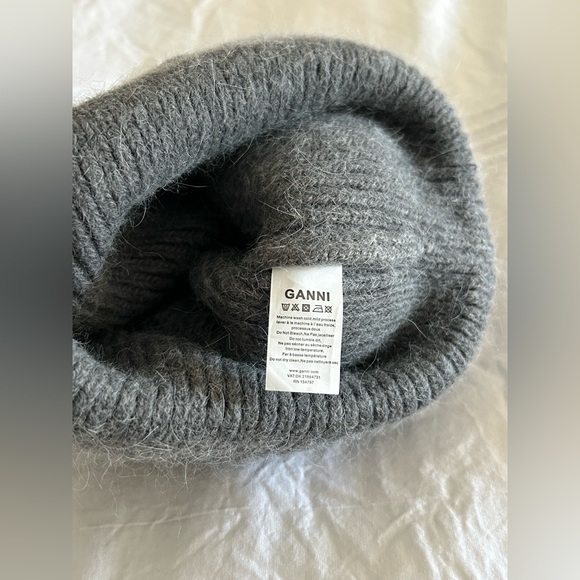 New GANNI gray beanie